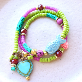 Inspiratie wikkel Green-Pink