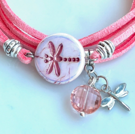 DIY pakket Dragonfly Pink-Zilver