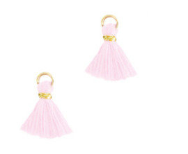 Kwastjes 1.2cm Gold-country pink, 1 stuk