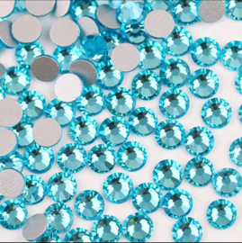 Rhinestone 7mm Aquamarina, 1 stuk