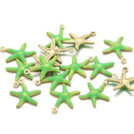 Bedels metaal zeester Green-gold, 1 stuk