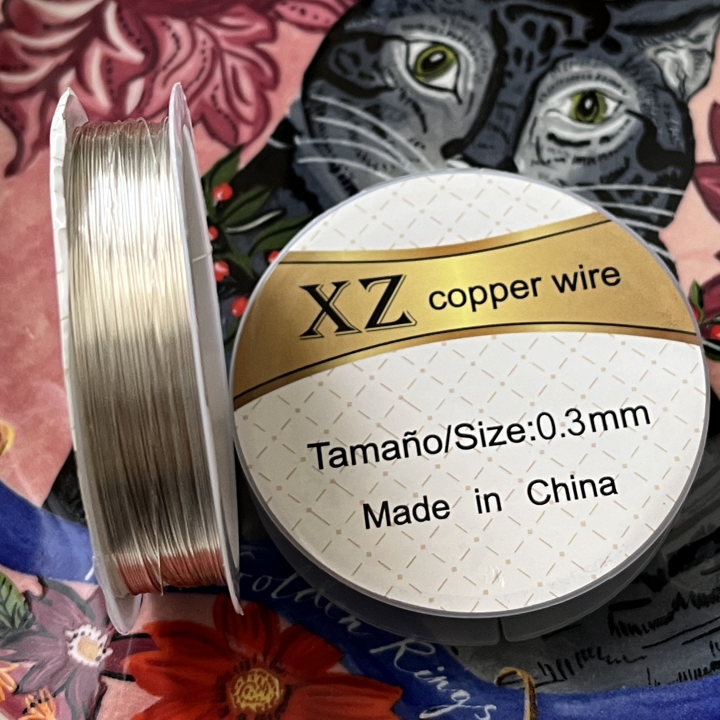 Koper draad 0.3mm Zilver, per rol c.a 15 meter