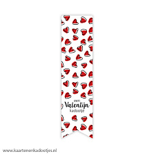Wensetiket vaantje - een Valentijn kadootje, 5 stuks