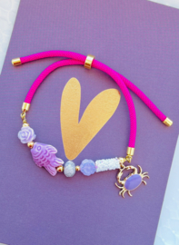 DIY pakket armbandje "Holy Crab" Lila
