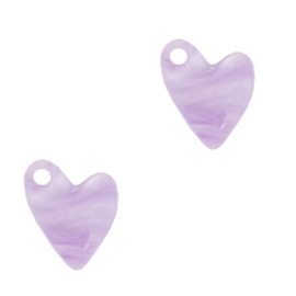 Plexx bedels heart Lilac purple, per stuk