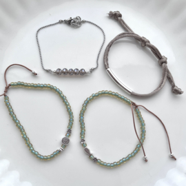 DIY pakket Topaz-Sea foam-Zilver-Smiley