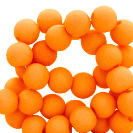 6 mm acryl kralen matt Orange peel, 25 stuks