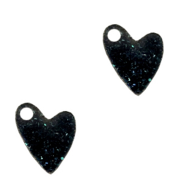 Plexx bedels heart shimmery Black, per stuk