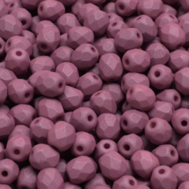 Fire polish 4mm Mat mauve, 10 gram (c.a 120 st.)