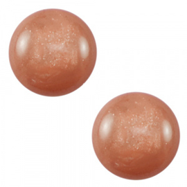7 mm classic cabochon Polaris Elements Jais Rouge blush, 1 stuk