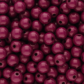 8 mm acryl kralen shiny Burgundy brown, per stuk