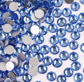 Rhinestone 7mm LT Sapphire, 1 stuk