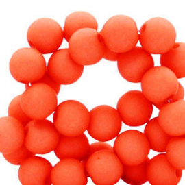 8 mm acryl kralen Coral red, per stuk