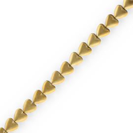 Hematiet Hart Gold 4mm,  per stuk