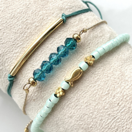 DIY pakket Mint-Teal Goud-Visje