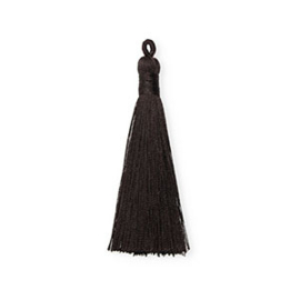 Kwastjes 8 cm Dark brown, 1 stuk