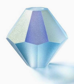 Preciosa bicone 3 mm - aquamarine ab mat