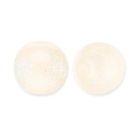 8 mm acryl kralen glitter Vanilla yellow-turquoise, per stuk