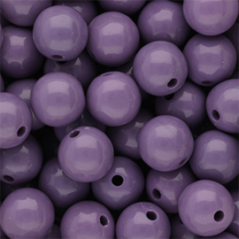 12 mm DQ acryl kralen shiny Purple haze 18-3718 TCX, per stuk