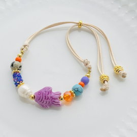 DIY pakket Lila Fish armband