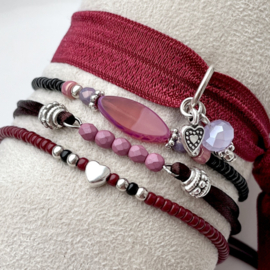 Fire polish 4mm Mat mauve, 5 gram (c.a. 60 st.)