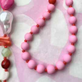 8 mm acryl kralen Pink, 30 stuks