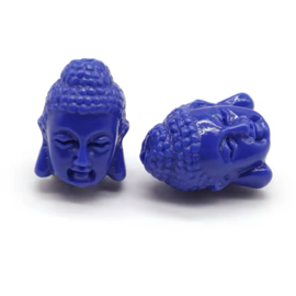 Buddha kraal 15x10mm Royal Blue, 1 stuk