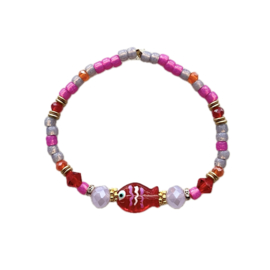 Inspiratie Vis armband Red-Pink