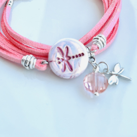 DIY pakket Dragonfly Pink-Zilver