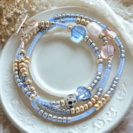 DIY wikkel armband, Blue