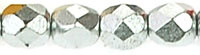 Fire polish 4mm Matte - Metallic Silver, 5 gram (c.a 60 st.)