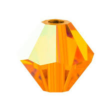 Preciosa bicone 4 mm - sun AB