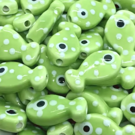 Keramiek Green-White Fish, per stuk