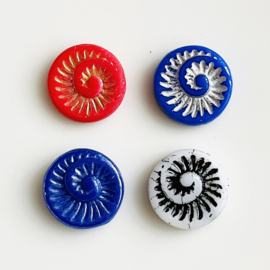 Fossil shell Mix 5 18mm, 4 stuks