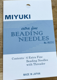 Miyuki beading naalden, set van 6 stuks en 1 threader