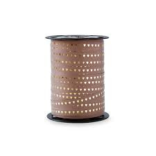 Paporlene-Terra-Gouden hart lint 10 mm, p. 5 meter