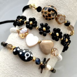 DIY set armbandjes Black - Brown