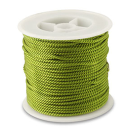 Trendy koord 2mm Olive green, 1 meter