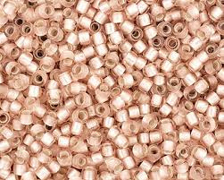 TOHO 8/0 Silver lined - Frosted Rosaline, 10 gram