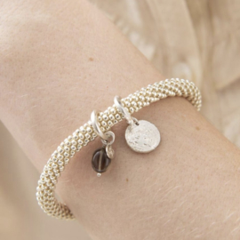 Jacky Smokey Quartz Tree Silver Bracelet Zilver