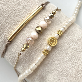 DIY pakket Vanille mix-Light brown Goud-Smiley