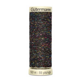 Metallic garen van Gütermann 50 meter Zwart-Metallic, kleurcode: 71