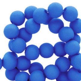 8 mm acryl kralen Royal blue, per stuk