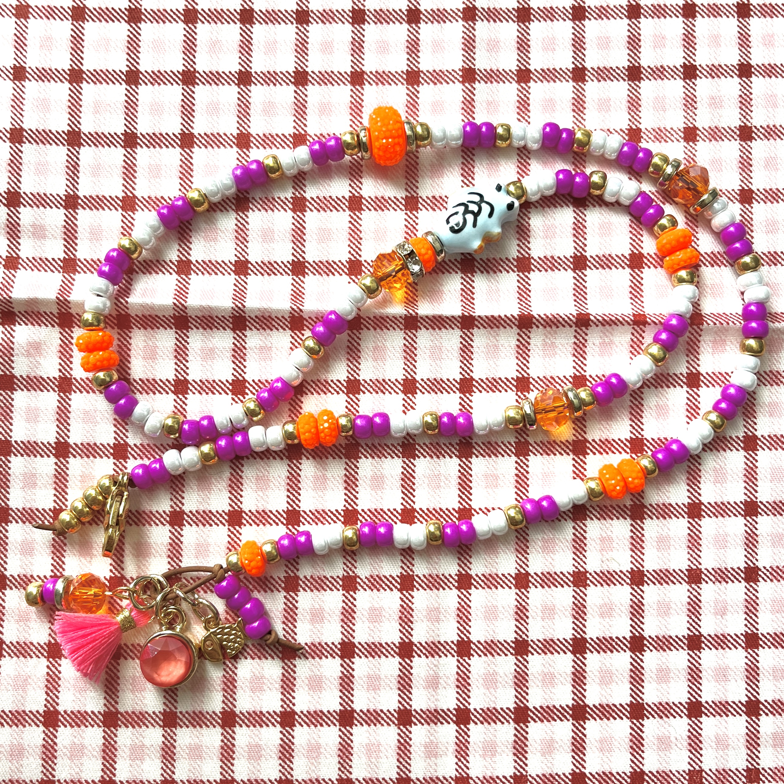 Inspiratie armband Magenta-Neon Orange