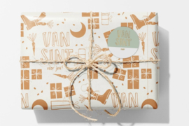 Cadeaustickers Sint Text, 10 stuks