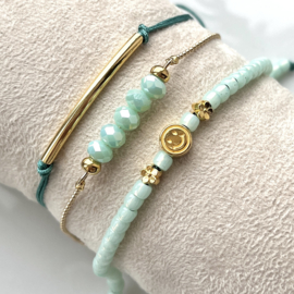 DIY pakket Mint Goud-Smiley