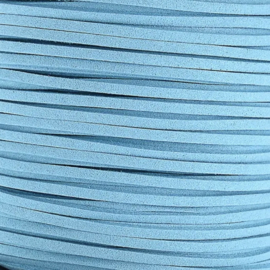Faux suede 2,5mm Light blue, 1 meter