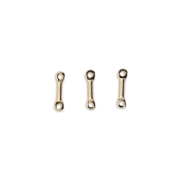 TUSSENSTUK 10X1.5MM GOUD per 2 stuks