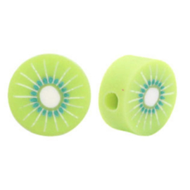 Polymeer kralen kiwi Green, 10 stuks