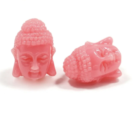 Buddha kraal 15x10mm Pink, 1 stuk